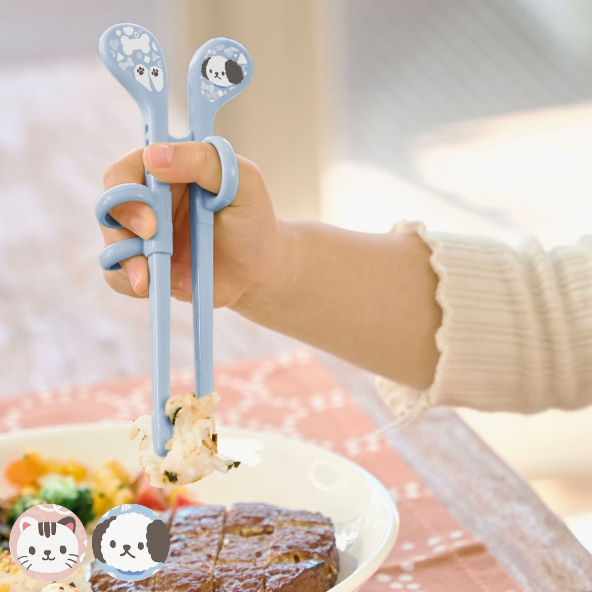 EDISONmama トレーニング箸 14cm エジソンのお箸 mini 動物 右手