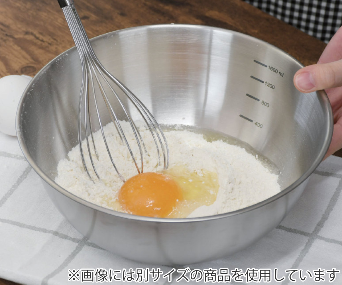 パール金属 ボウル 24cm メモリ付き ステンレス製 ベーシスライン