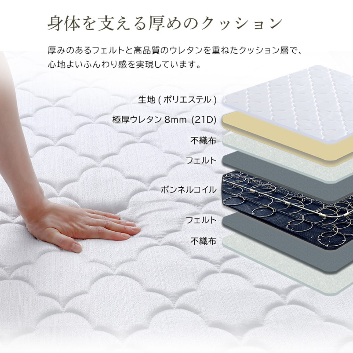 ホームテイスト（HOME taste） マットレス ショートセミシングル