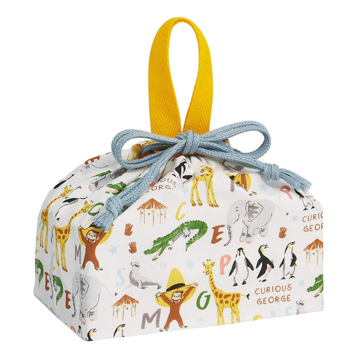 ジョージ出品 スケーター 弁当袋 ランチ巾着 おさるのジョージZOO （ ジョージ お