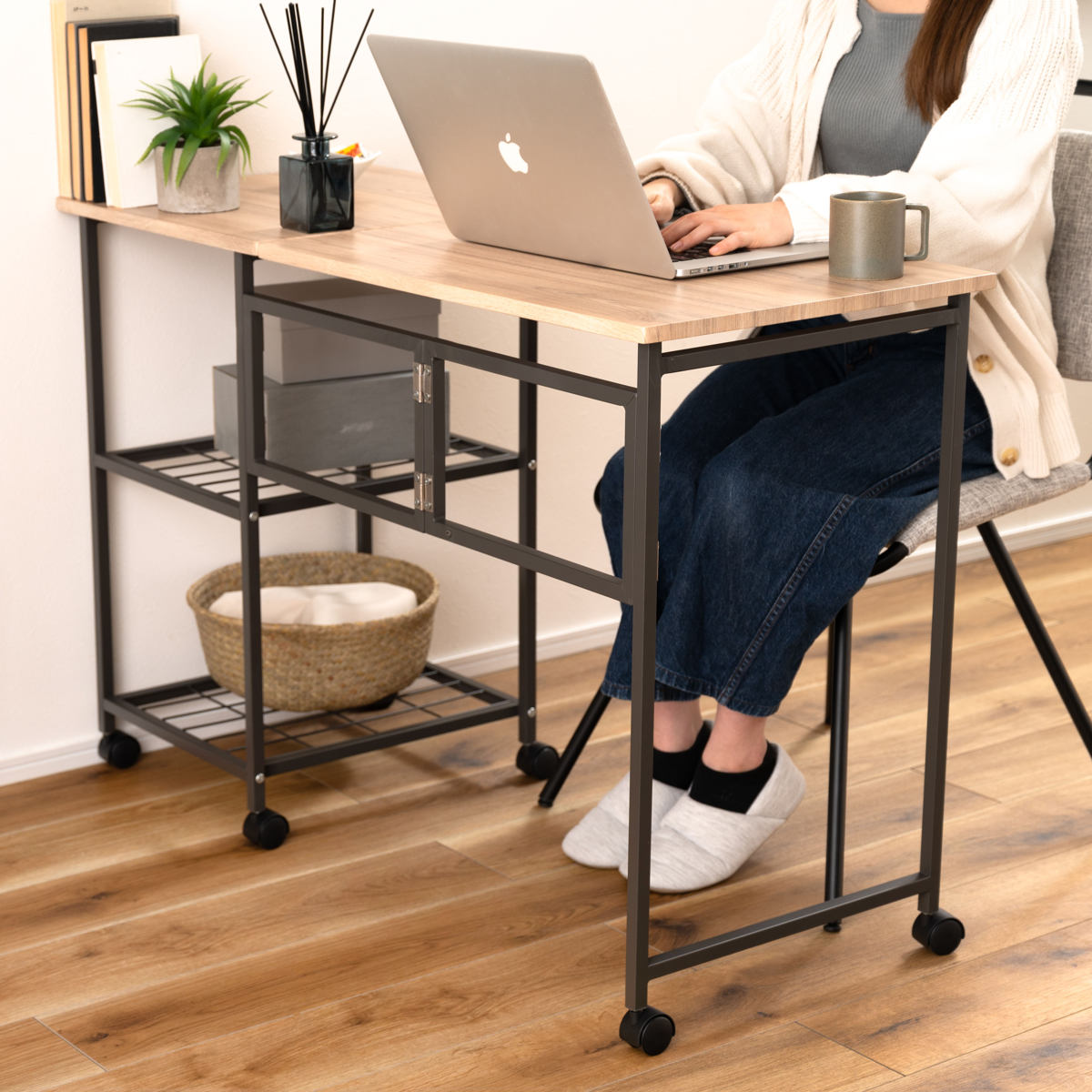 折りたたみ デスク ( 3段 棚付き 、 机 ) サンワダイレクト本店 サンワサプライ【オフィス・PC周辺通販】