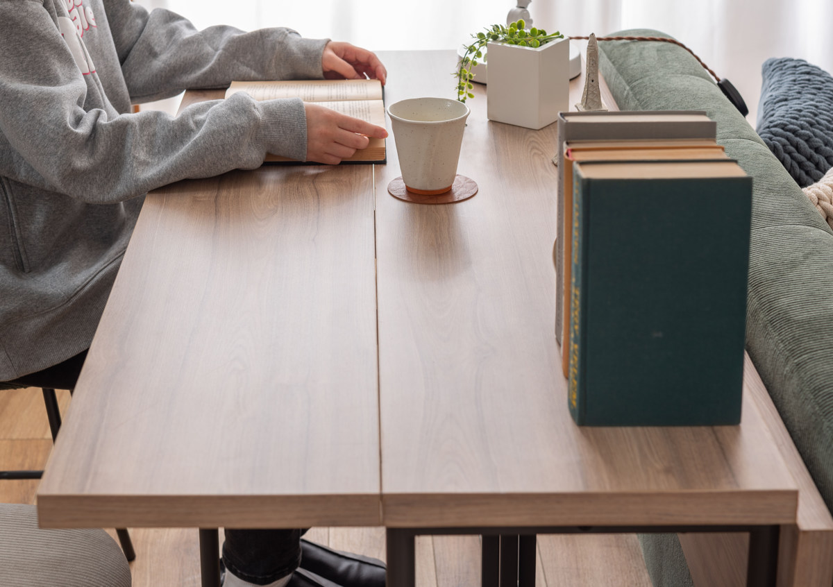 東谷 バタフライテーブル 幅120cm 奥行3段階調整 高さ70.5cm （ 3way