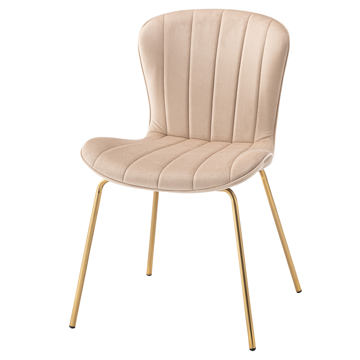 東谷 ダイニングチェア 座面高43cm ベロア調 アンティークゴールド脚