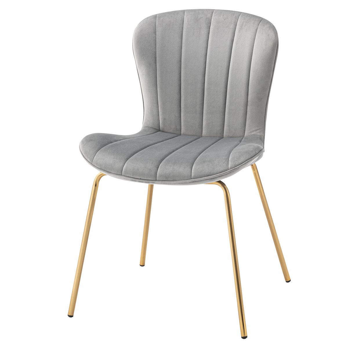 東谷 ダイニングチェア 座面高43cm ベロア調 アンティークゴールド脚