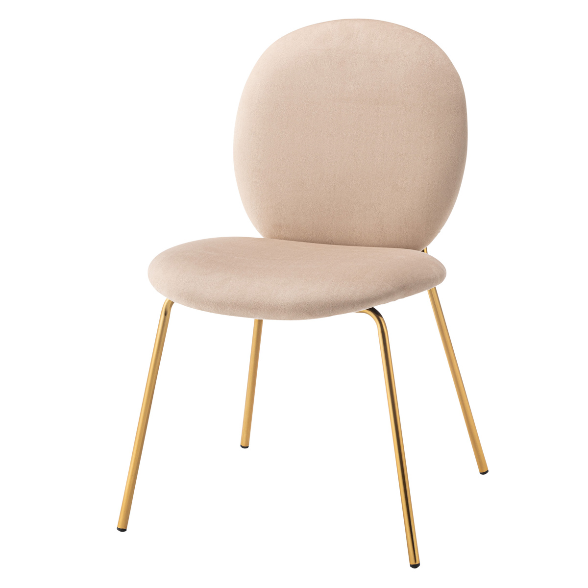 東谷 ダイニングチェア 座面高43cm 背もたれ丸形 ベロア調