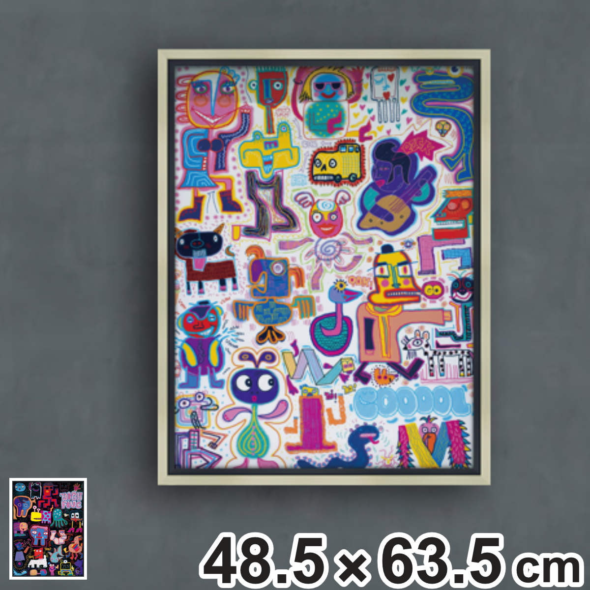 アートパネル ジェリー バプテスト 『グラフィティ』 48.5×63.5cm 