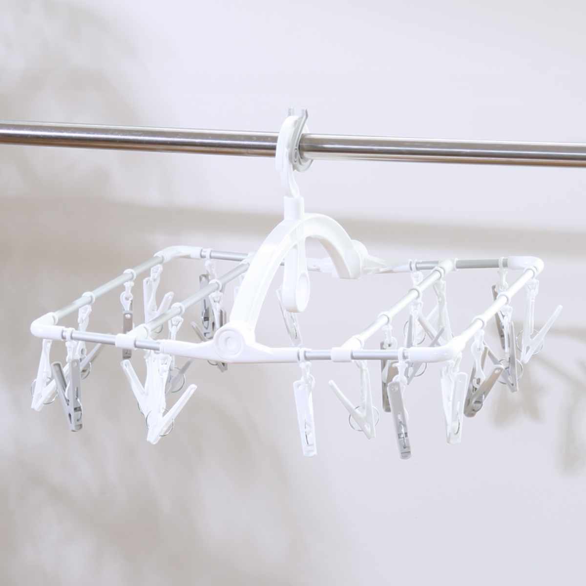 東和産業 角ハンガー ラクMAX アルミ角ハンガー 長ピンチ 24ピンチ