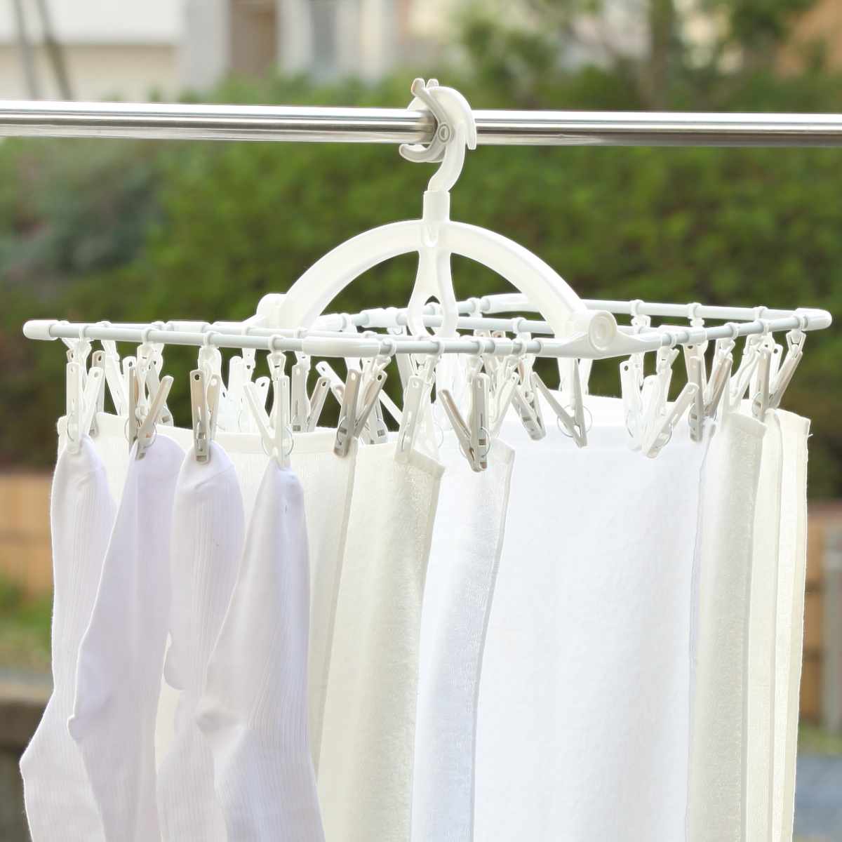 東和産業 角ハンガー ラクMAX アルミ角ハンガー 長ピンチ 32ピンチ