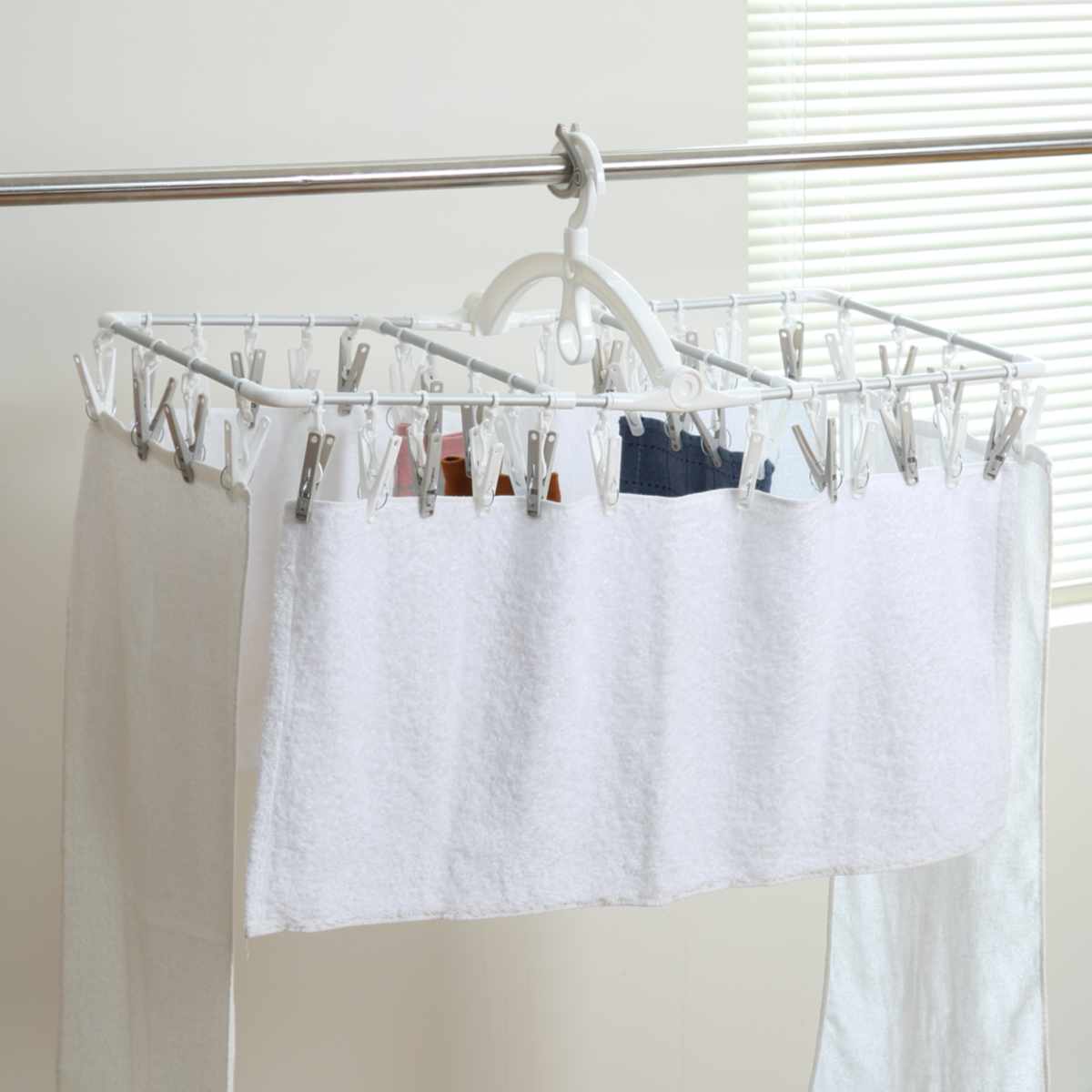 東和産業 角ハンガー ラクMAX アルミ角ハンガー 長ピンチ 40ピンチ