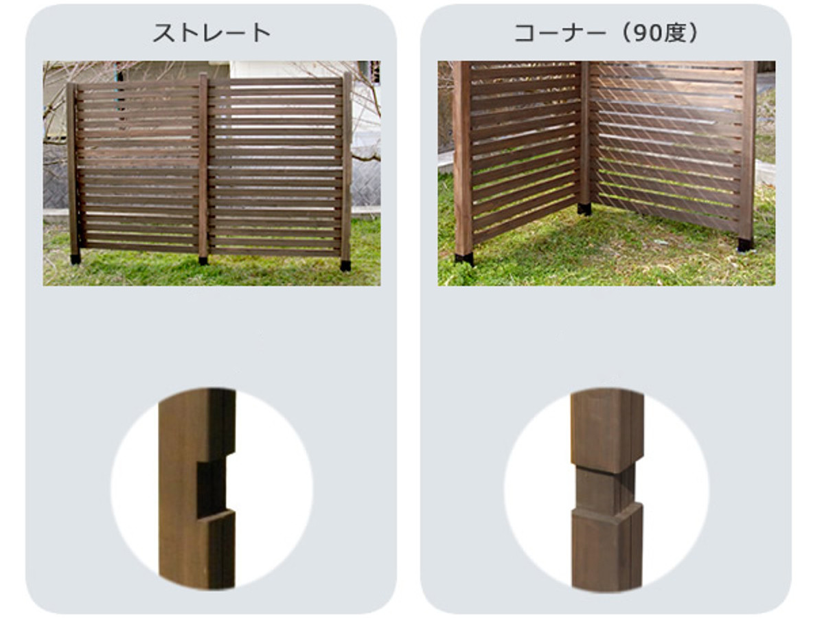 ポール ウッドフェンス用ポール 1760 ハイタイプ コーナー 部品