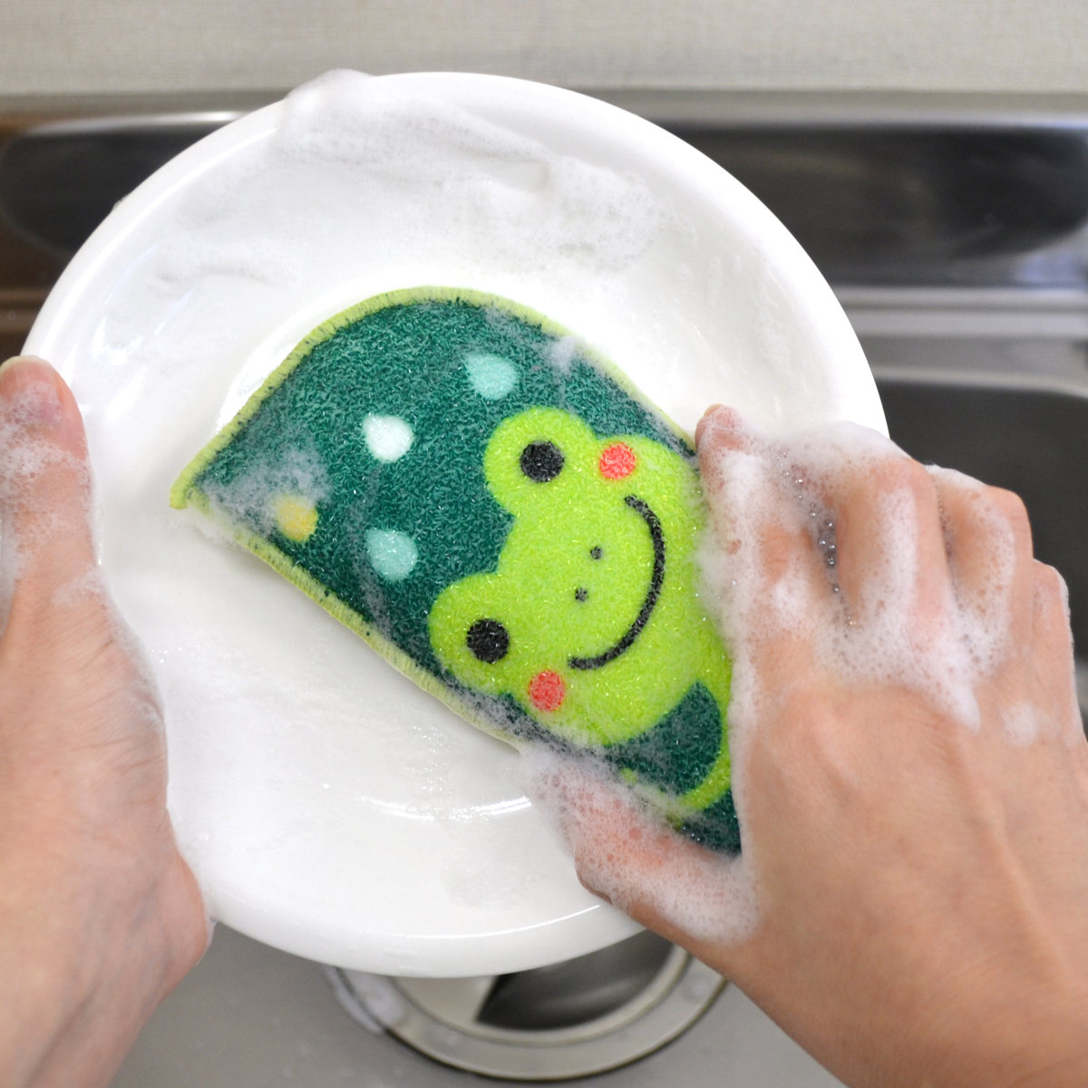 キッチンスポンジ カエルの食器洗い ( 日本製...の詳細画像2