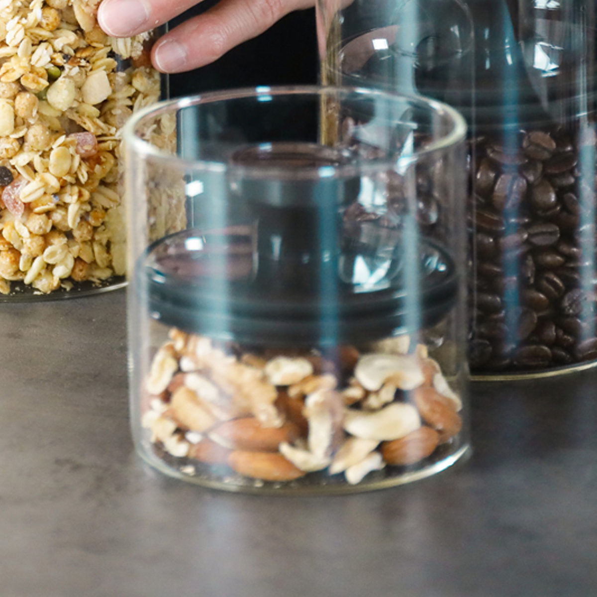   グラスコンテナ　キャニスター　2個セット グラスコンテナ キャニスター 2個セット グラスコンテナ キャニスター