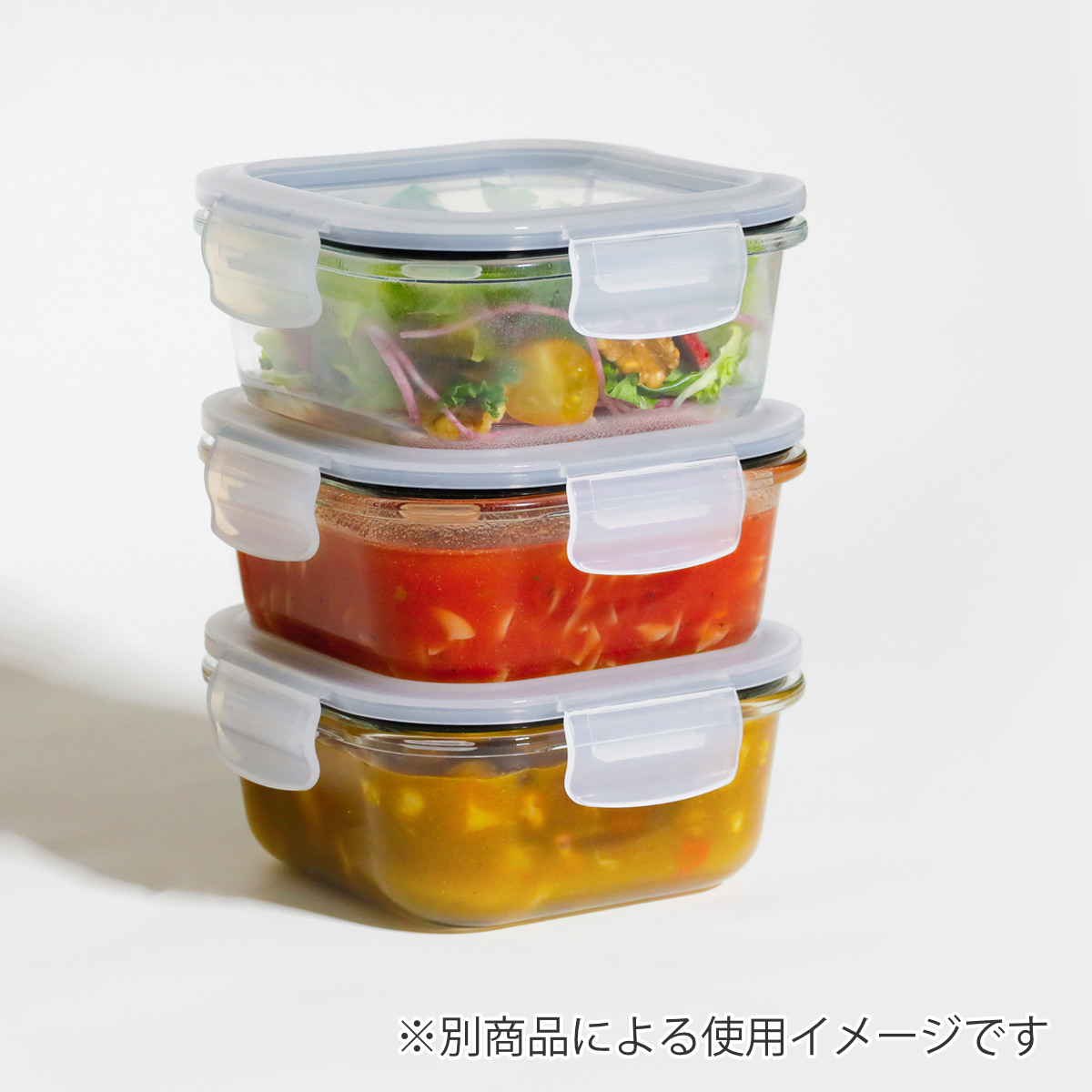 食品保存容器 3面ガラス式ディスプレイ CB JAPAN（シービージャパン） 保存容器 400ml 耐熱ガラス保存容器 3個