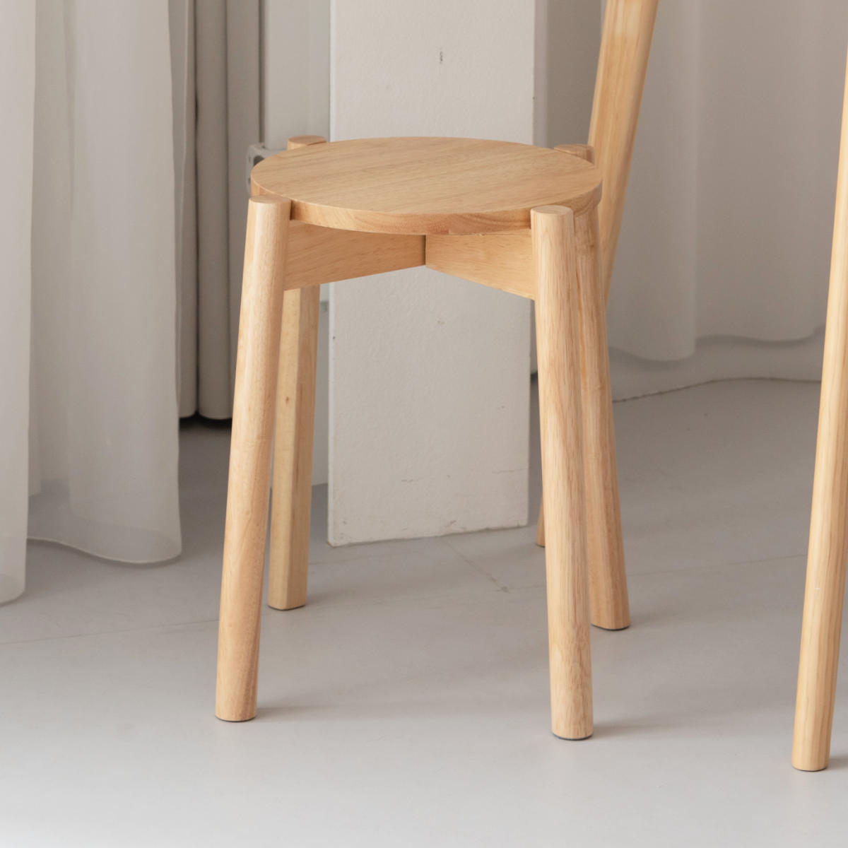 東谷 スツール 円型 高さ44.5cm スタッキング可能 （ 丸 円形 天然木