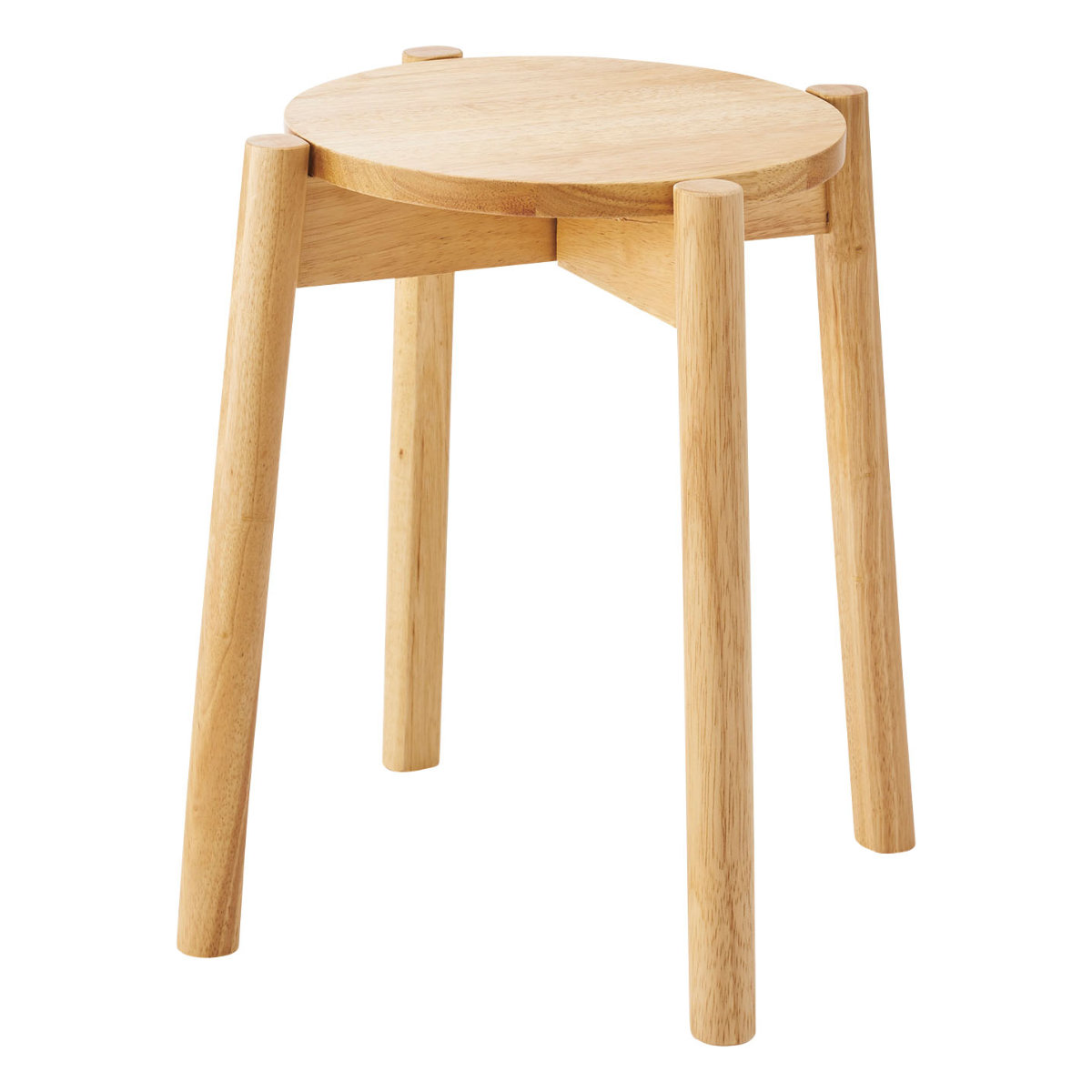 木製円形スツール ビンテージブラウン 木製 円形スツール 2個セット天然木