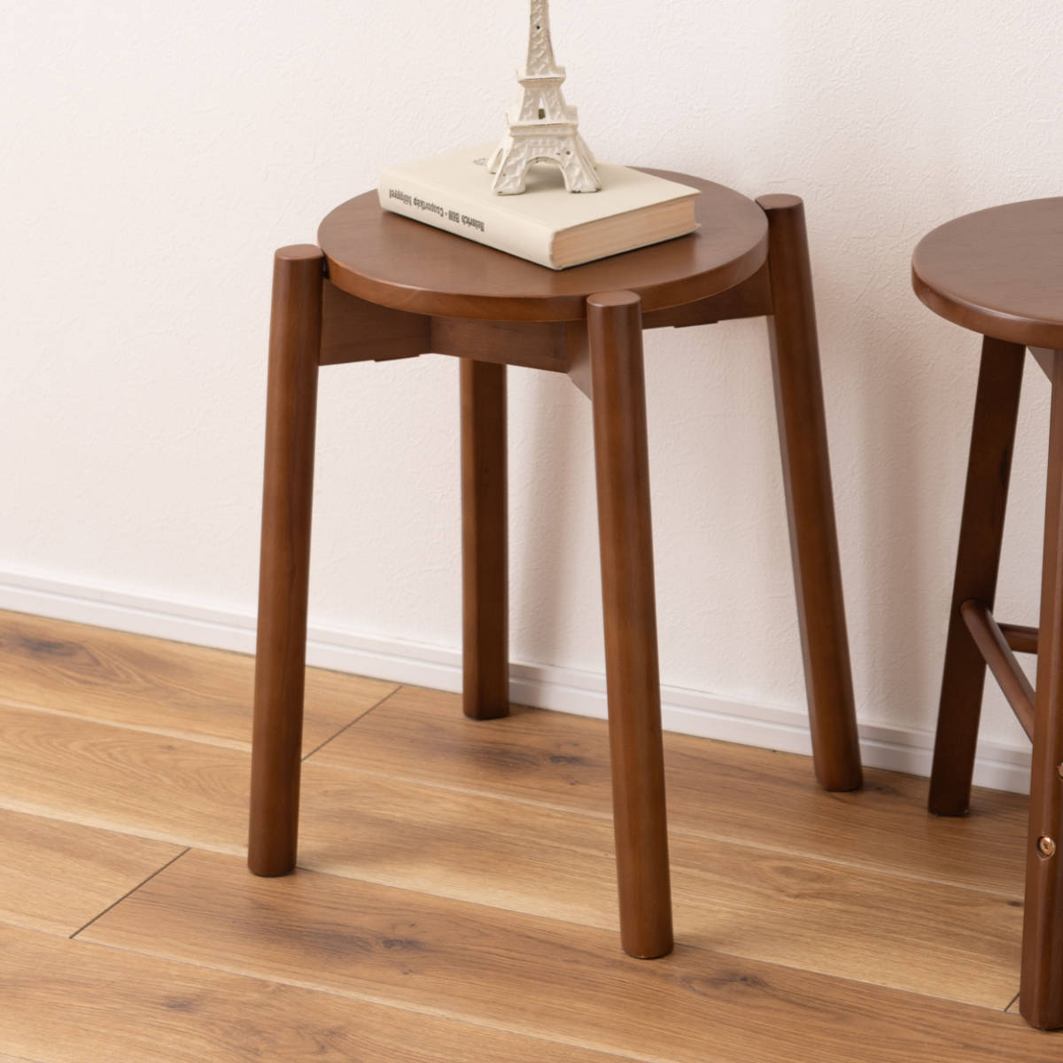 東谷 スツール 円型 高さ44.5cm スタッキング可能 （ 丸 円形 天然木