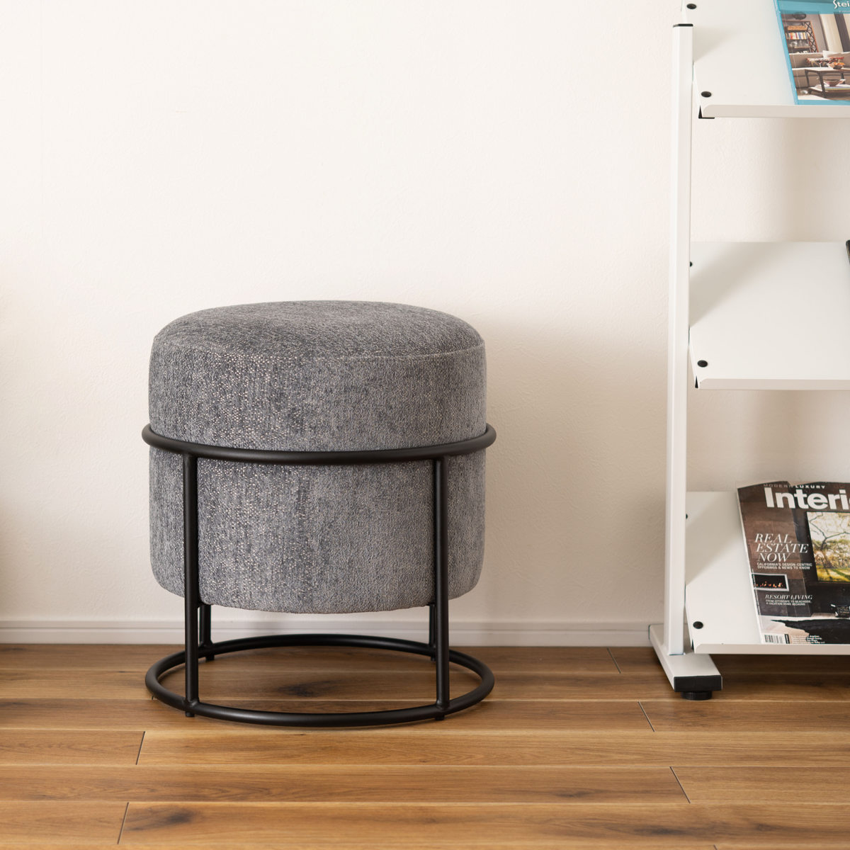 東谷 スツール 円型 直径45cm 高さ49cm （ 丸 ファブリック クッション