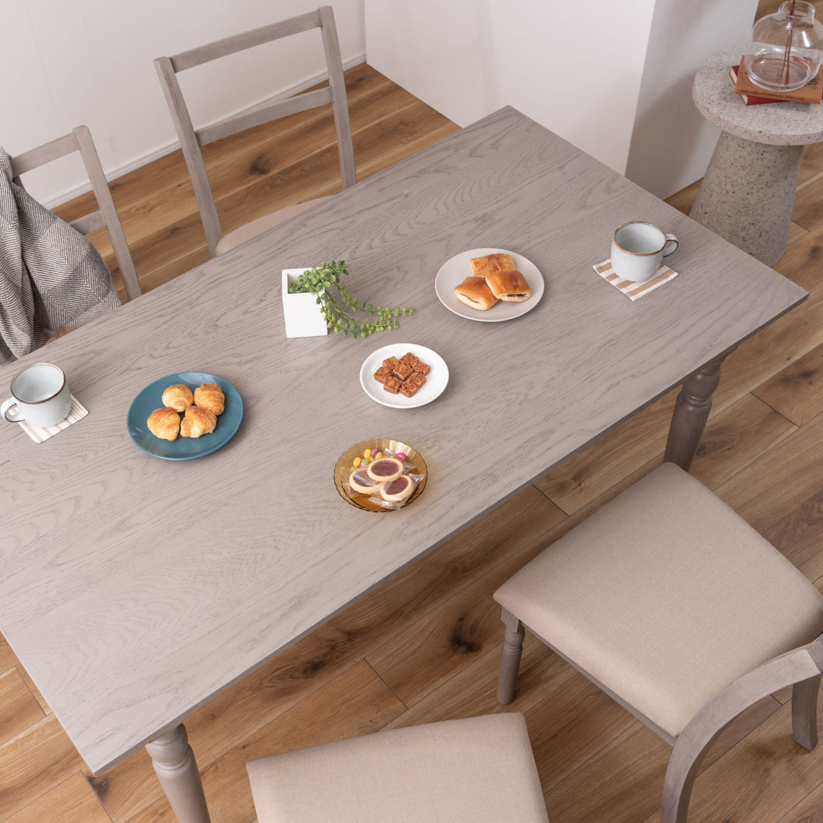 超人気！ダイニングテーブル単品｜おしゃれ 木目調 ヴィンテージ風 GRAY 幅140］ダイニングテーブル 単品 ヴィンテージモダン 4人掛け 長方形