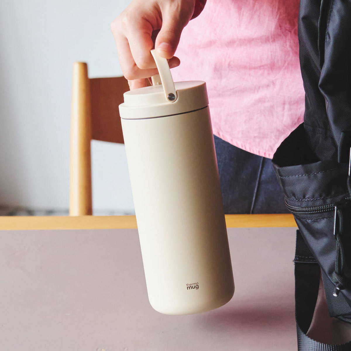 水筒 600ml LANTERN BOTTLE ハンドル付き （ thermo mug 保温 保冷 直