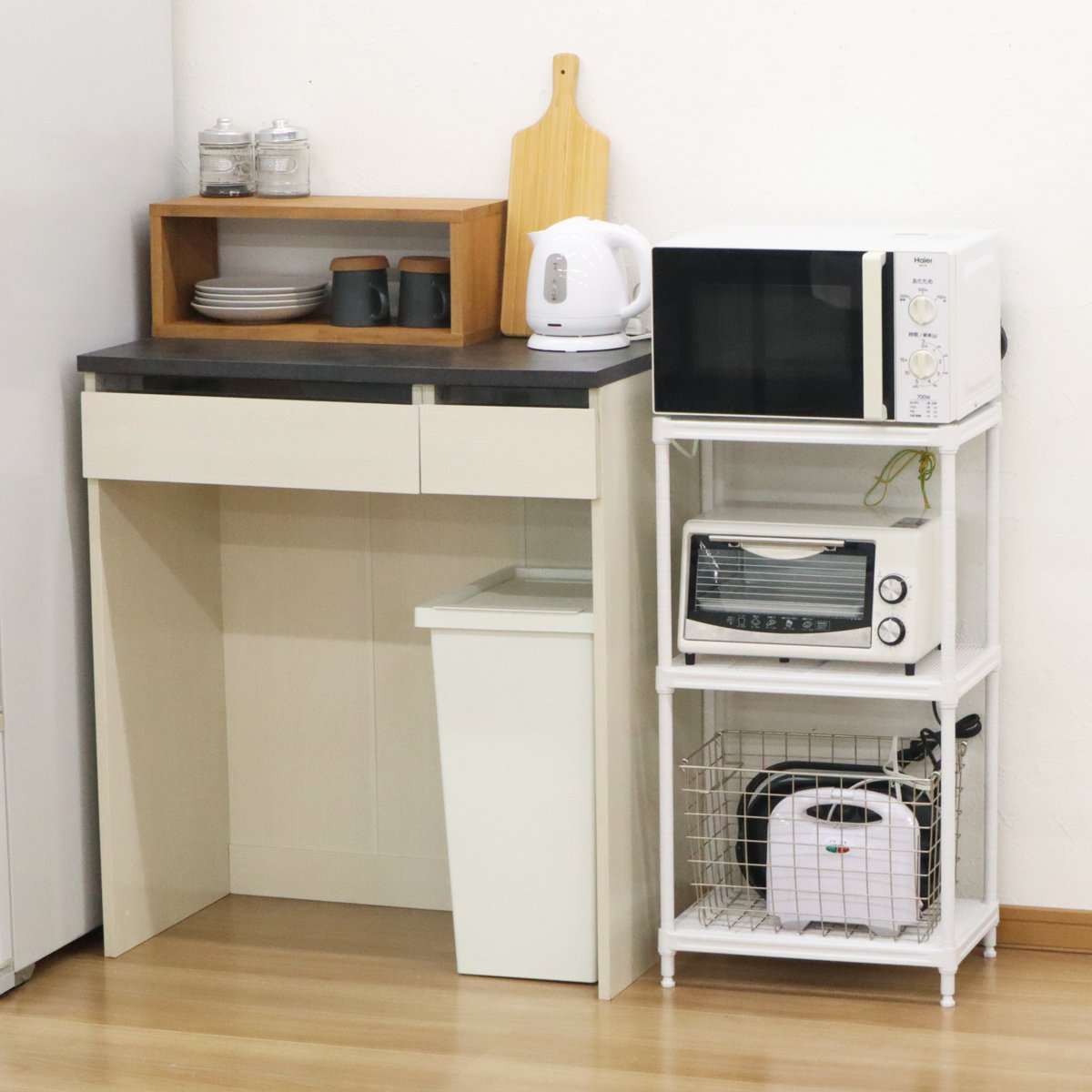 エイ・アイ・エス スチールラック 幅44cm 3段 メッシュ 粉体塗装