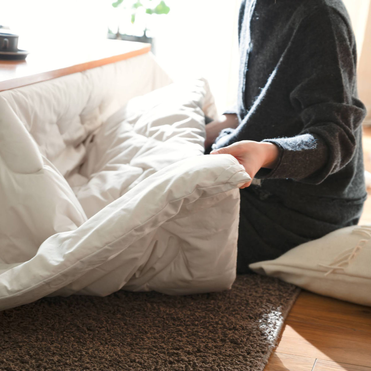 こたつ掛け布団 正方形 Fab the Home 200×200cm カバーなし使用可能