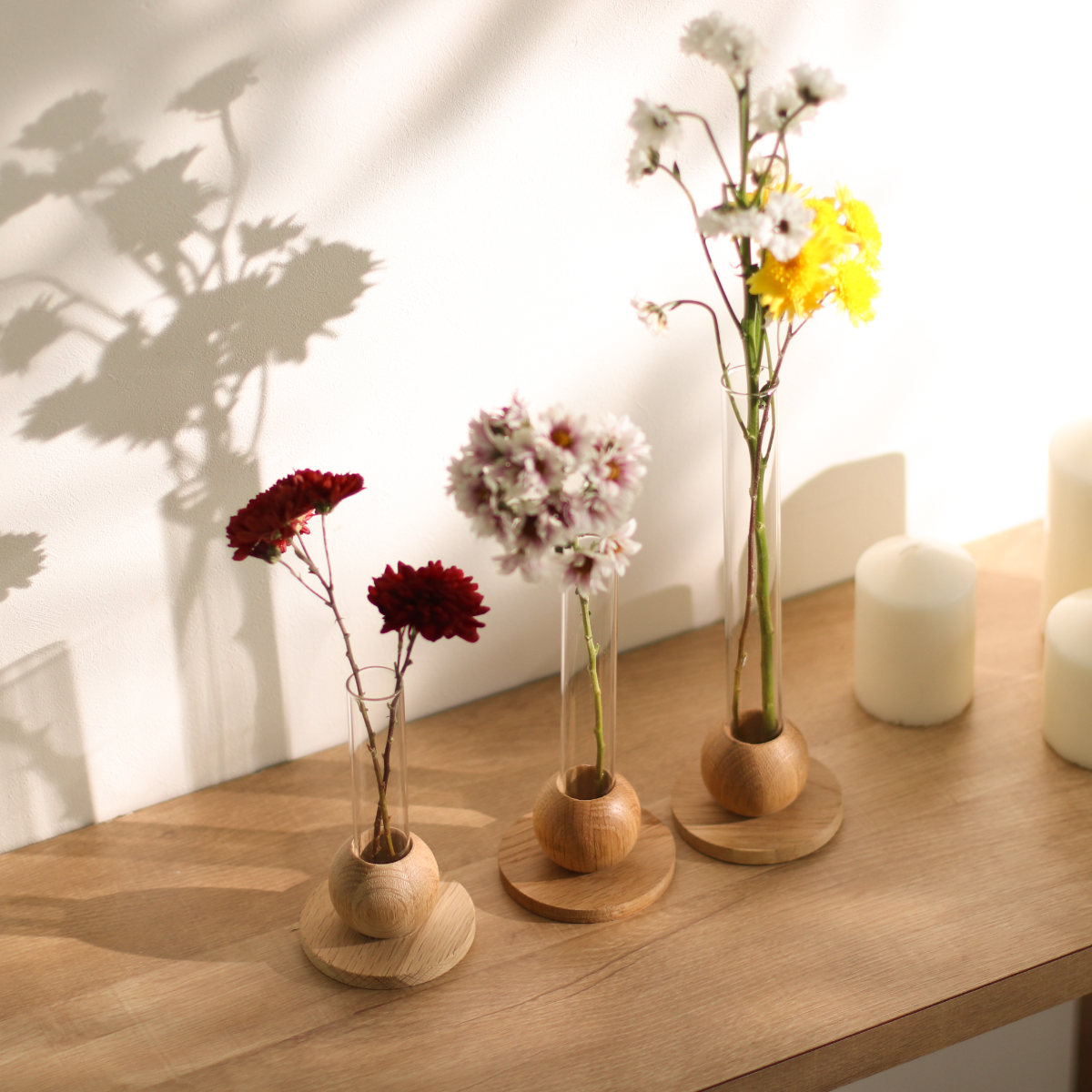 花瓶 BAUM バオム 直径8×高さ24cm フラワーベース L （ 花びん 花器