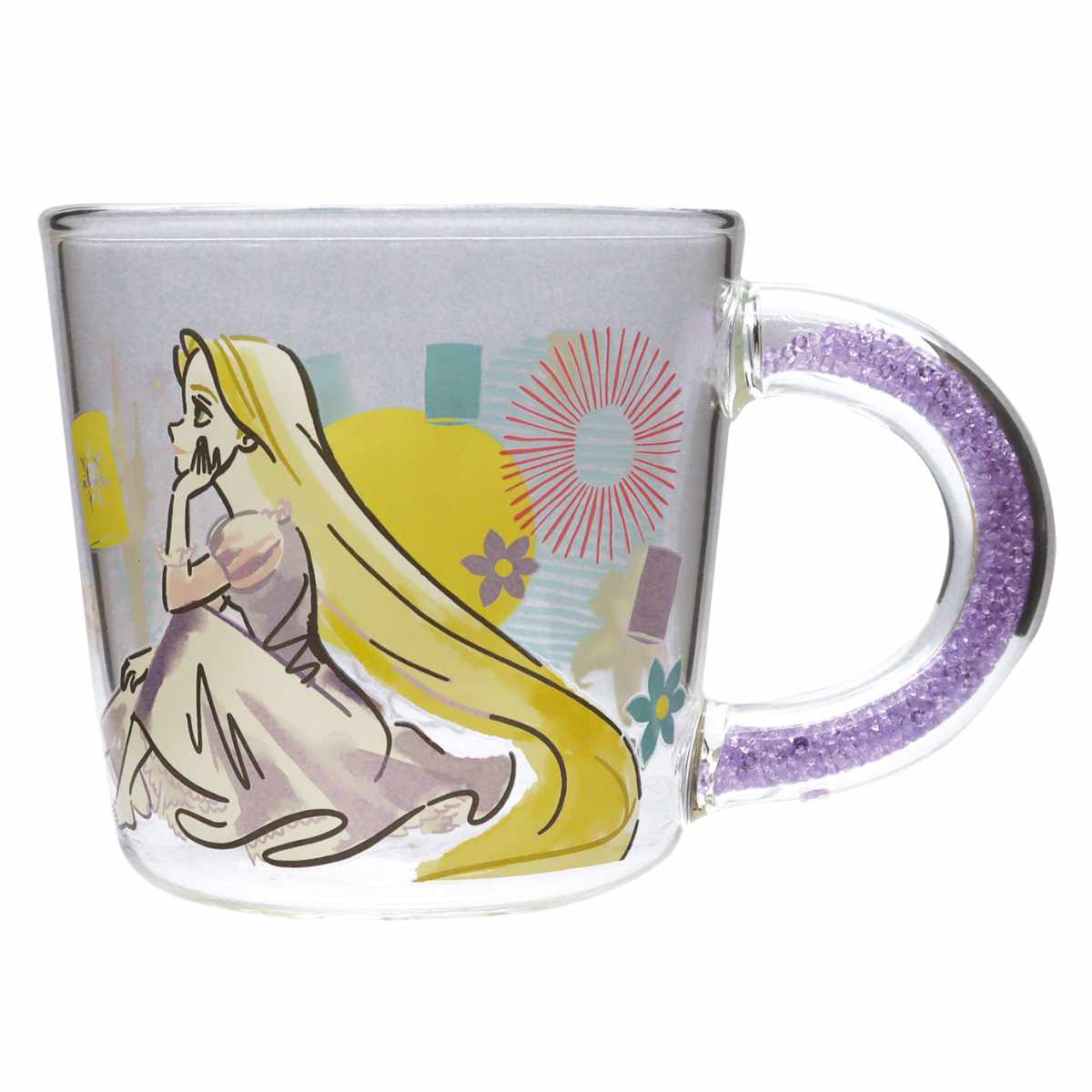 Disney マグカップ 390ml ディズニープリンセス 耐熱ガラス