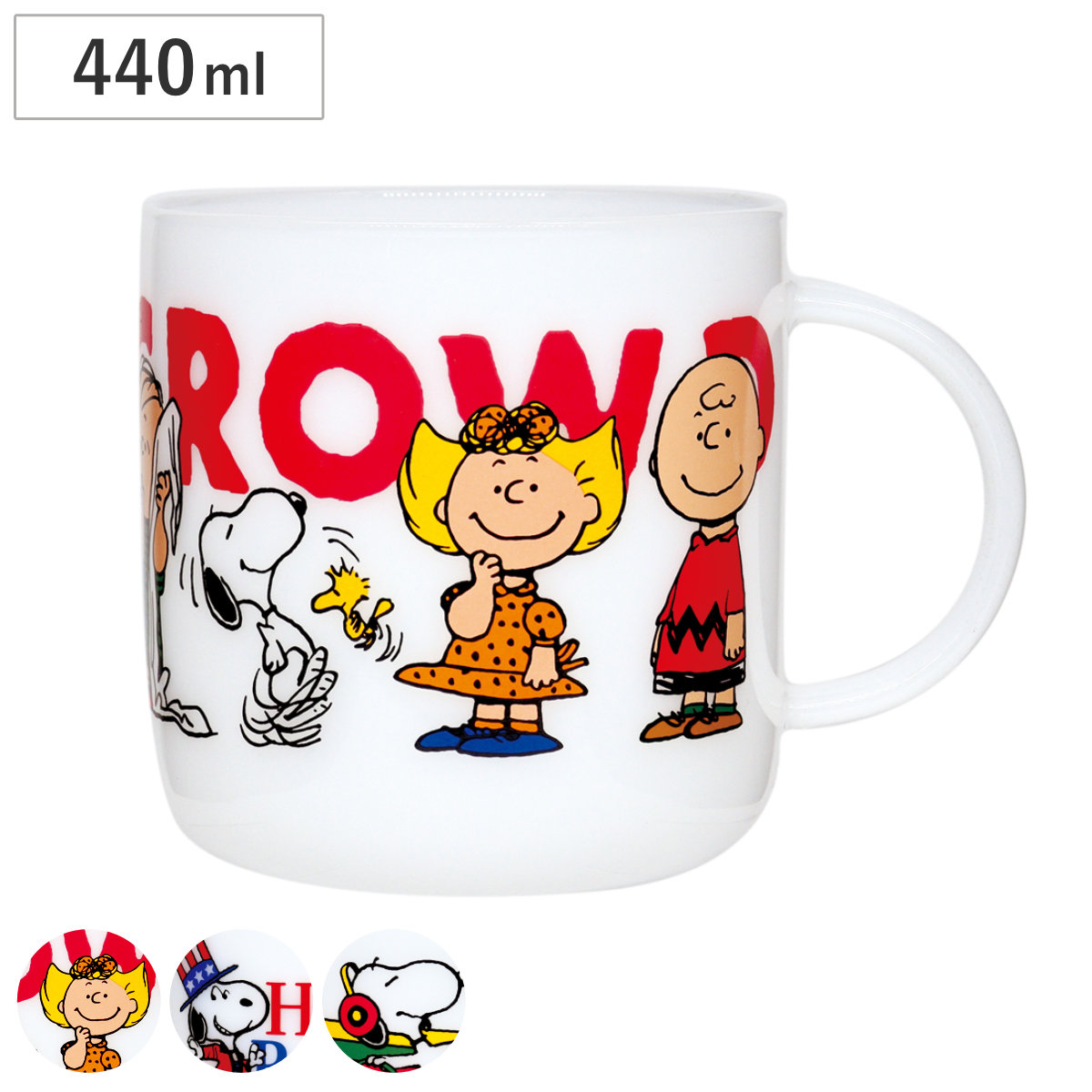 大西賢製販 マグカップ 440ml スヌーピー PEANUTS 耐熱ガラス （ 耐熱