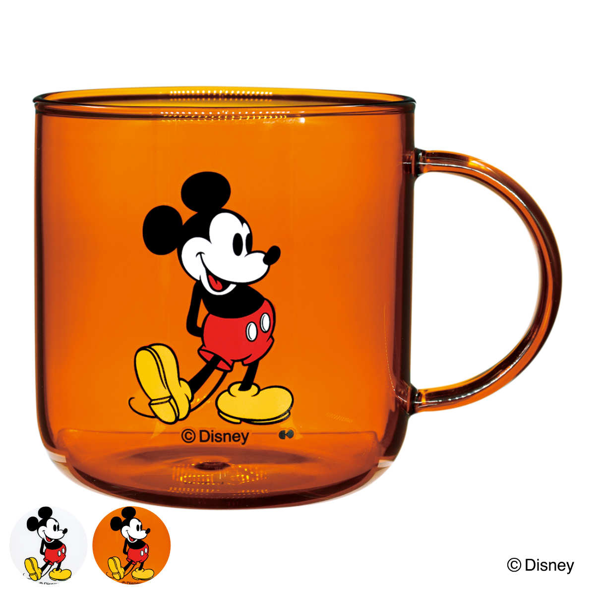 大西賢製販 マグカップ 440ml ミッキーマウス 耐熱ガラス （ 耐熱マグ