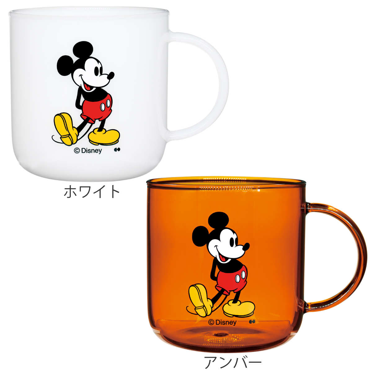 大西賢製販 マグカップ 440ml ミッキーマウス 耐熱ガラス （ 耐熱マグ