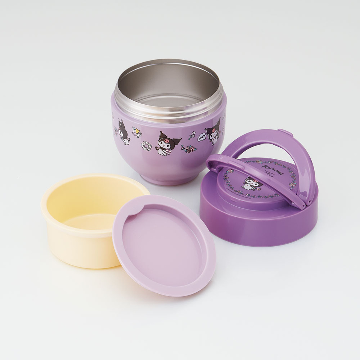 スケーター 弁当箱 保温 折りたたみハンドル付保温ジャー 540ml クロミ