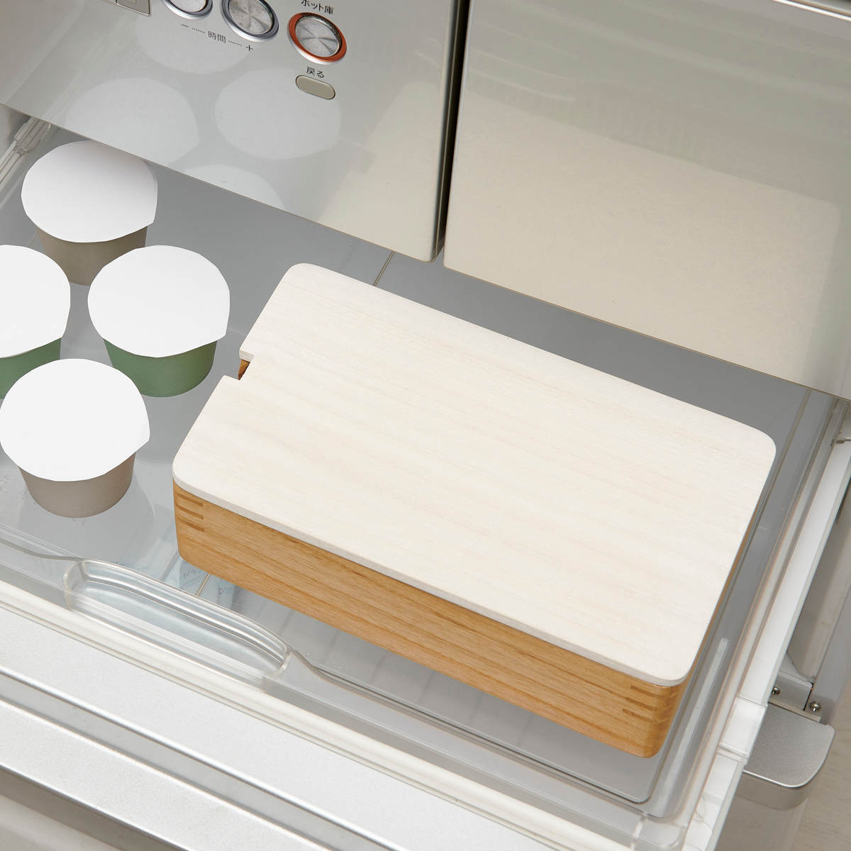 OSMAC おひつ KIRISAI 桐のレンジでお櫃 （ 桐 しゃもじ付き 日本製 調