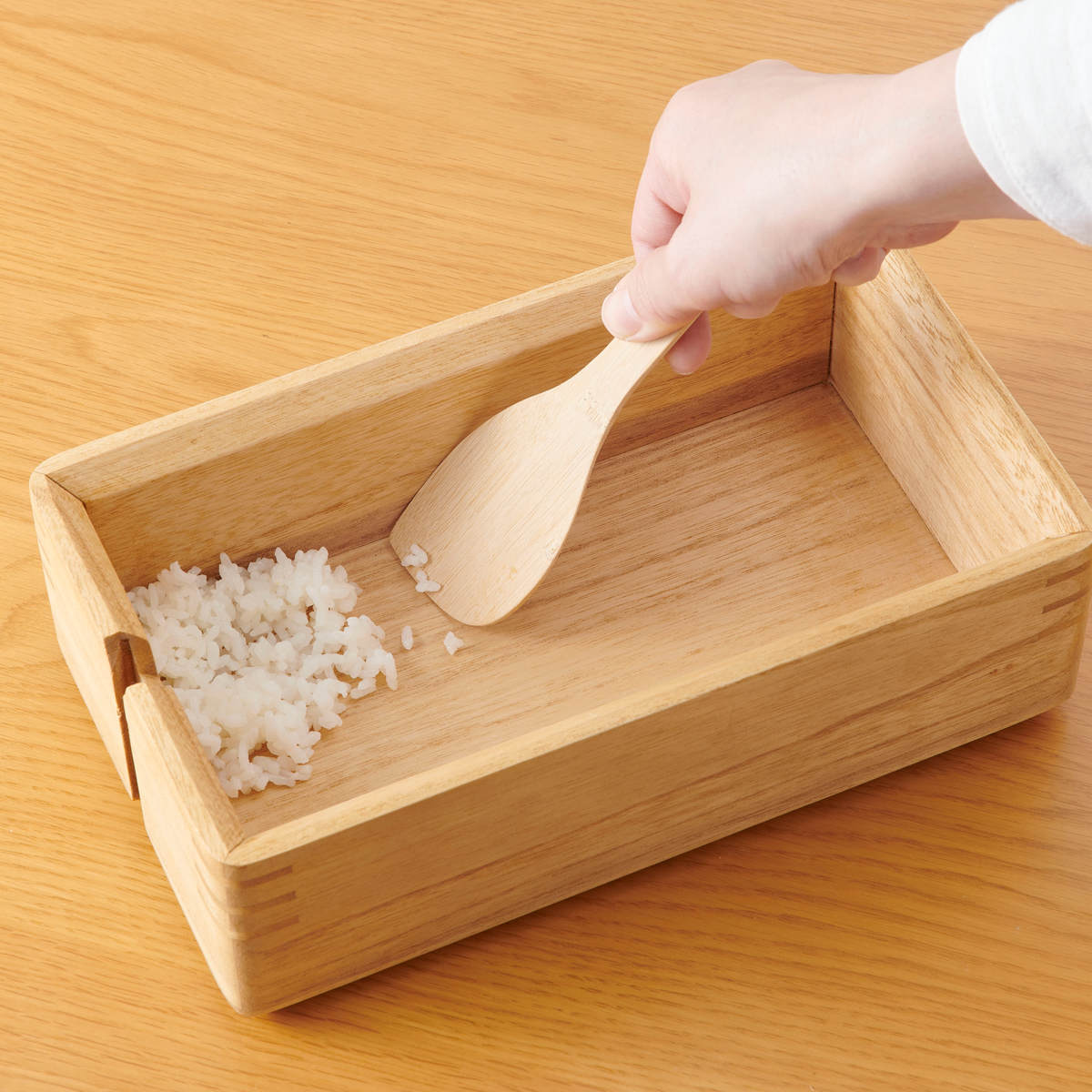 OSMAC おひつ KIRISAI 桐のレンジでお櫃 （ 桐 しゃもじ付き 日本製 調