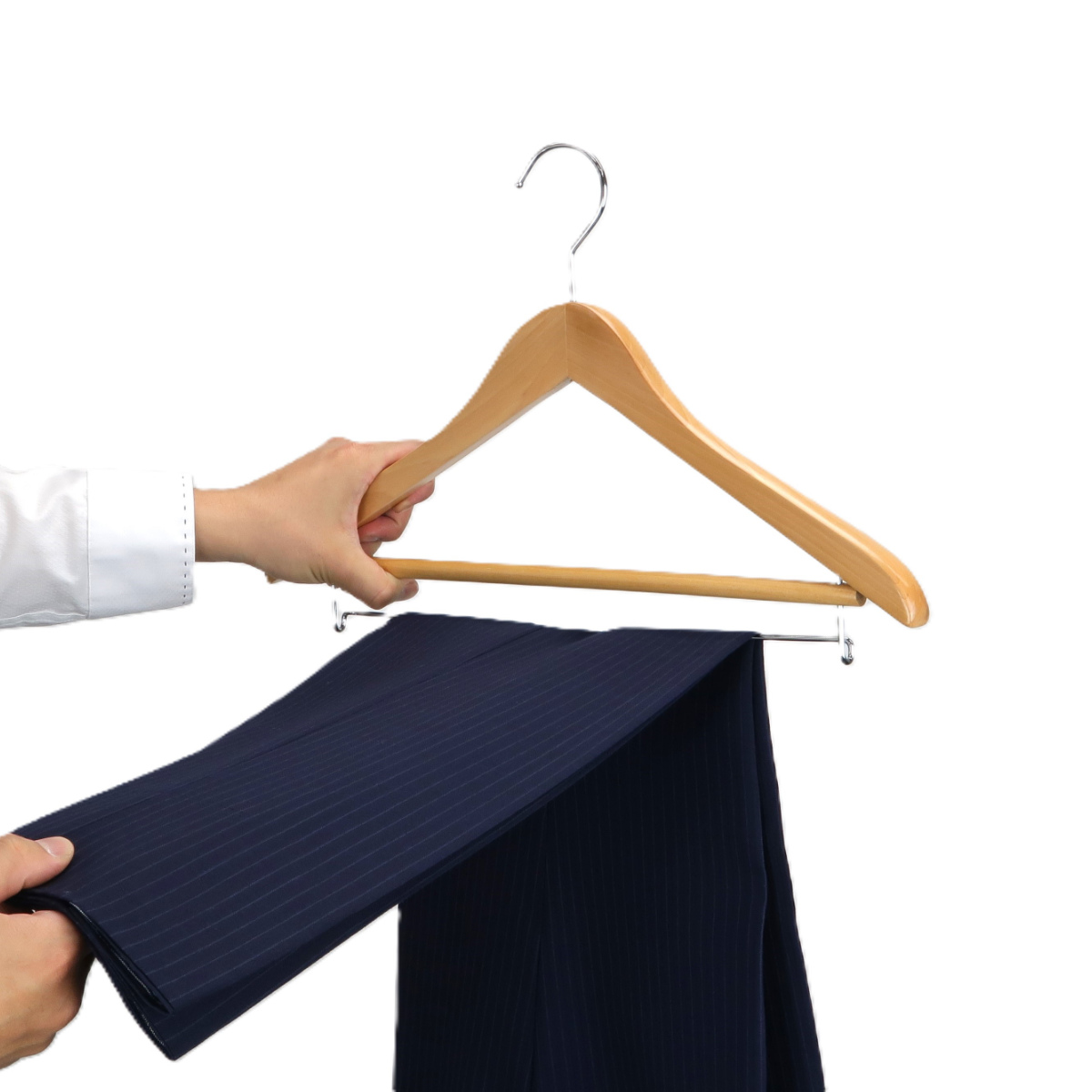 サワフジ ハンガー 木製ハンガー 10本組 （ スーツハンガー 木製 5本組