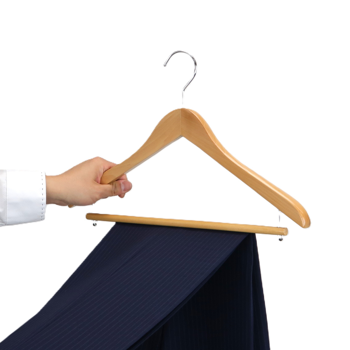 サワフジ ハンガー 木製ハンガー 10本組 （ スーツハンガー 木製 5本組