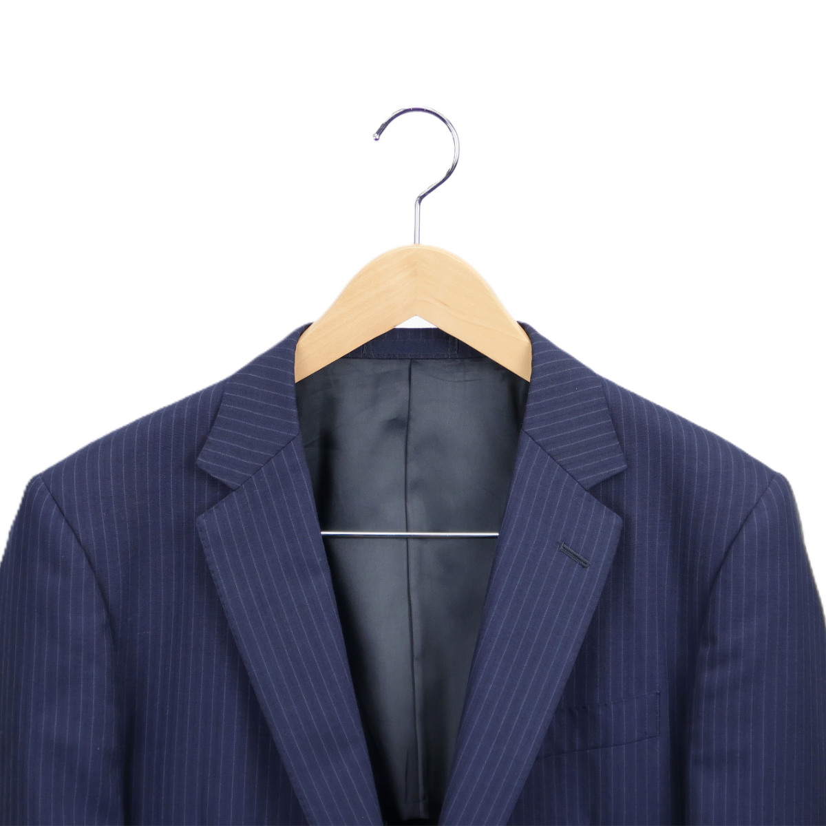 サワフジ ハンガー 木製ハンガー クリップ付 5本組 （ スーツハンガー