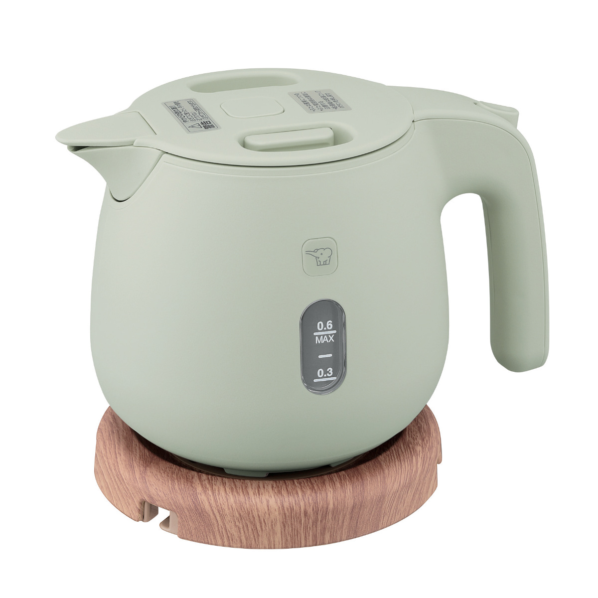 象印（ZOJIRUSHI） 電気ケトル 600ml 木目調電源プレート付き 安全設計