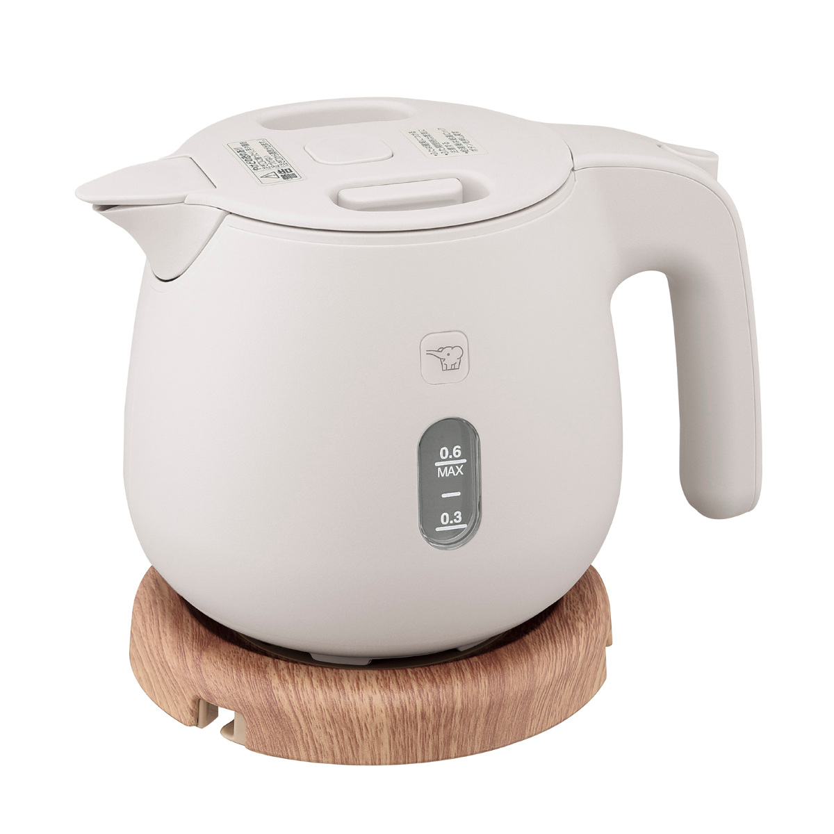 象印（ZOJIRUSHI） 電気ケトル 600ml 木目調電源プレート付き 安全設計