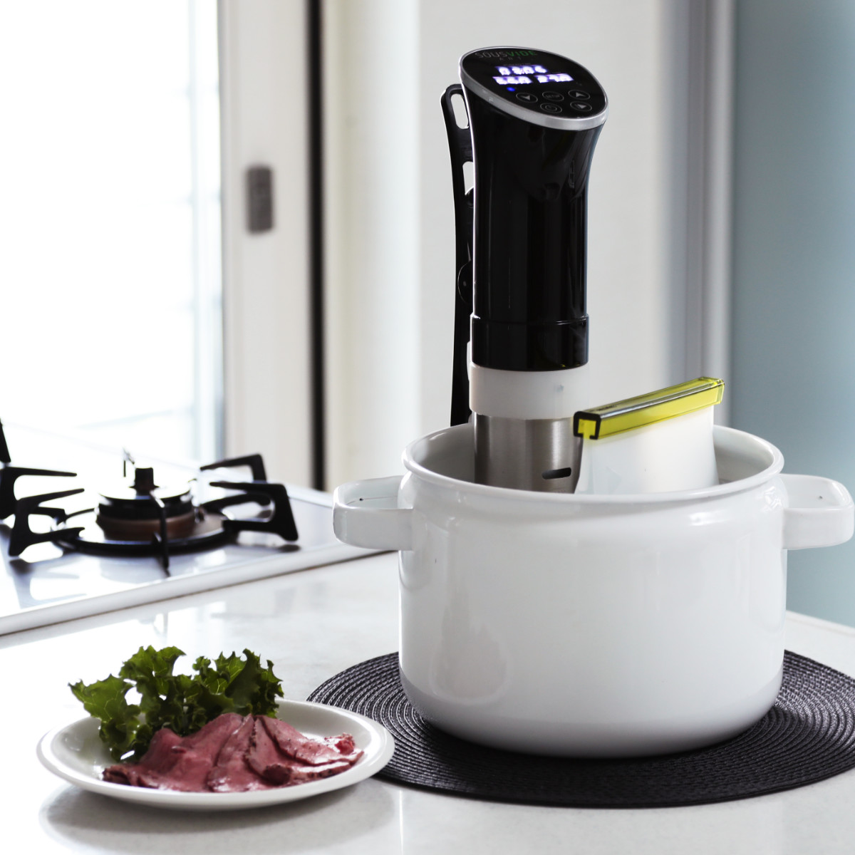 Felio 低温調理器 Sous vide cooking ブラック 低温調理器 Felio コンパクト レシピ付き Sous vide cooking