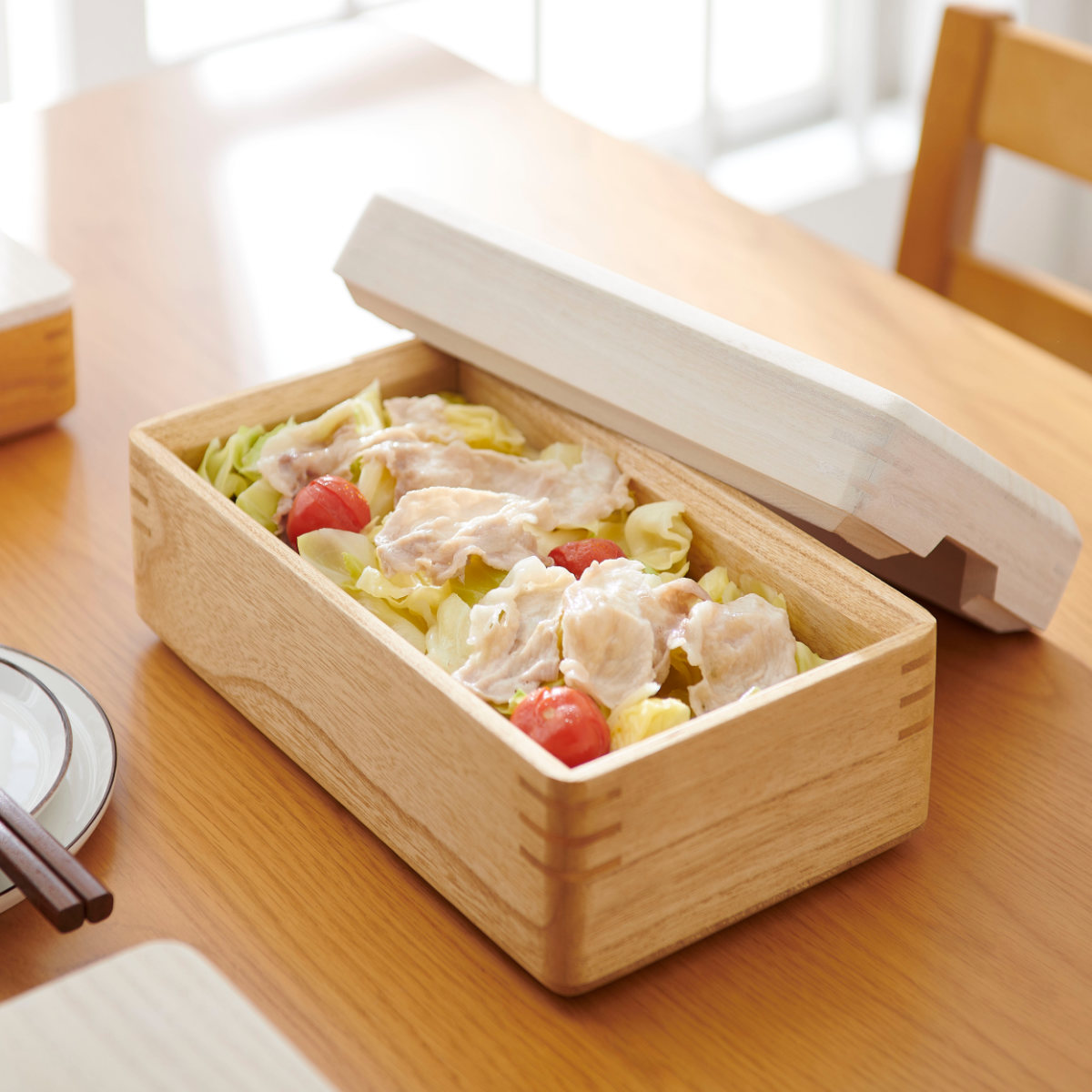 OSMAC 電子レンジ蒸し器 KIRISAI 木製 桐のレンジでむし鉢 日本製
