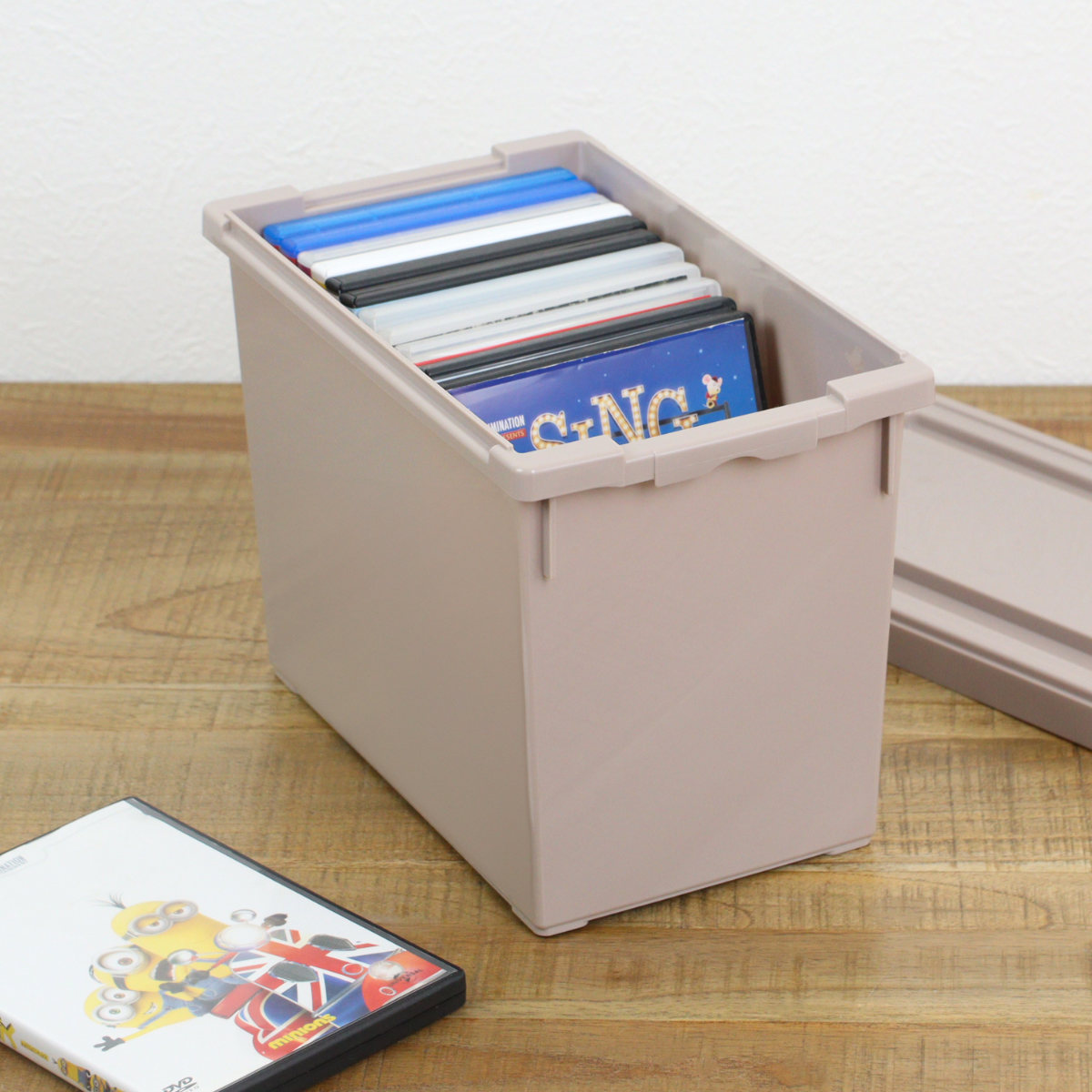 いれと庫 収納ケース DVD ゲーム interior M 幅17.5×奥行30×高さ21cm