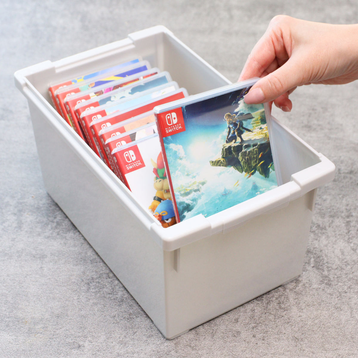 いれと庫 収納ケース DVD ゲーム interior M 3個セット 幅17.5×奥行30