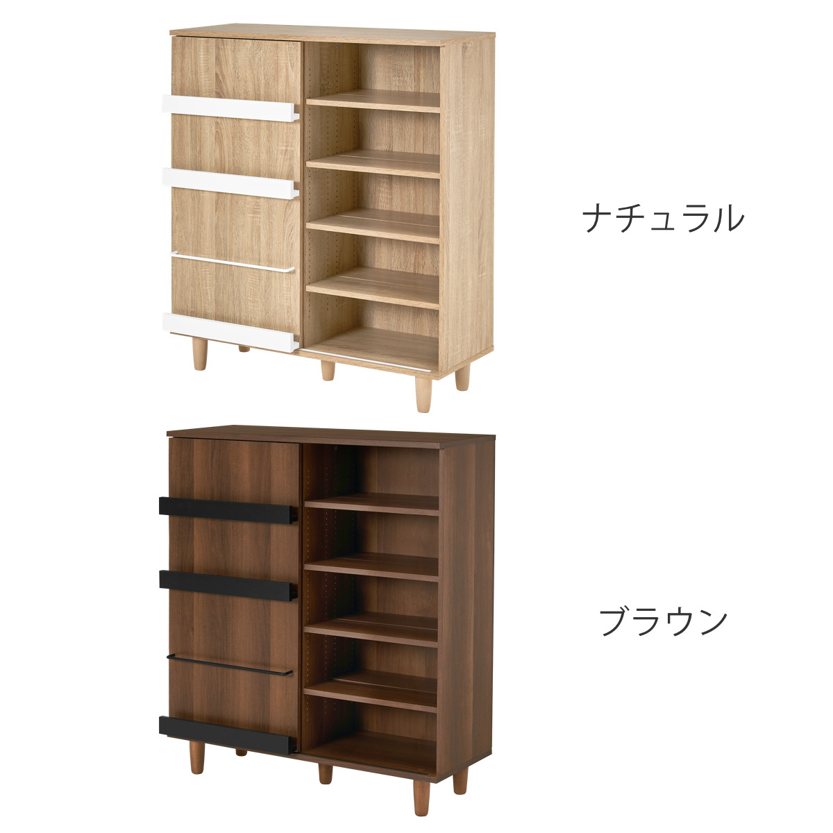 HAGiHARA（萩原） 本棚 幅90.5cm コミック約400冊収納 スライドラック