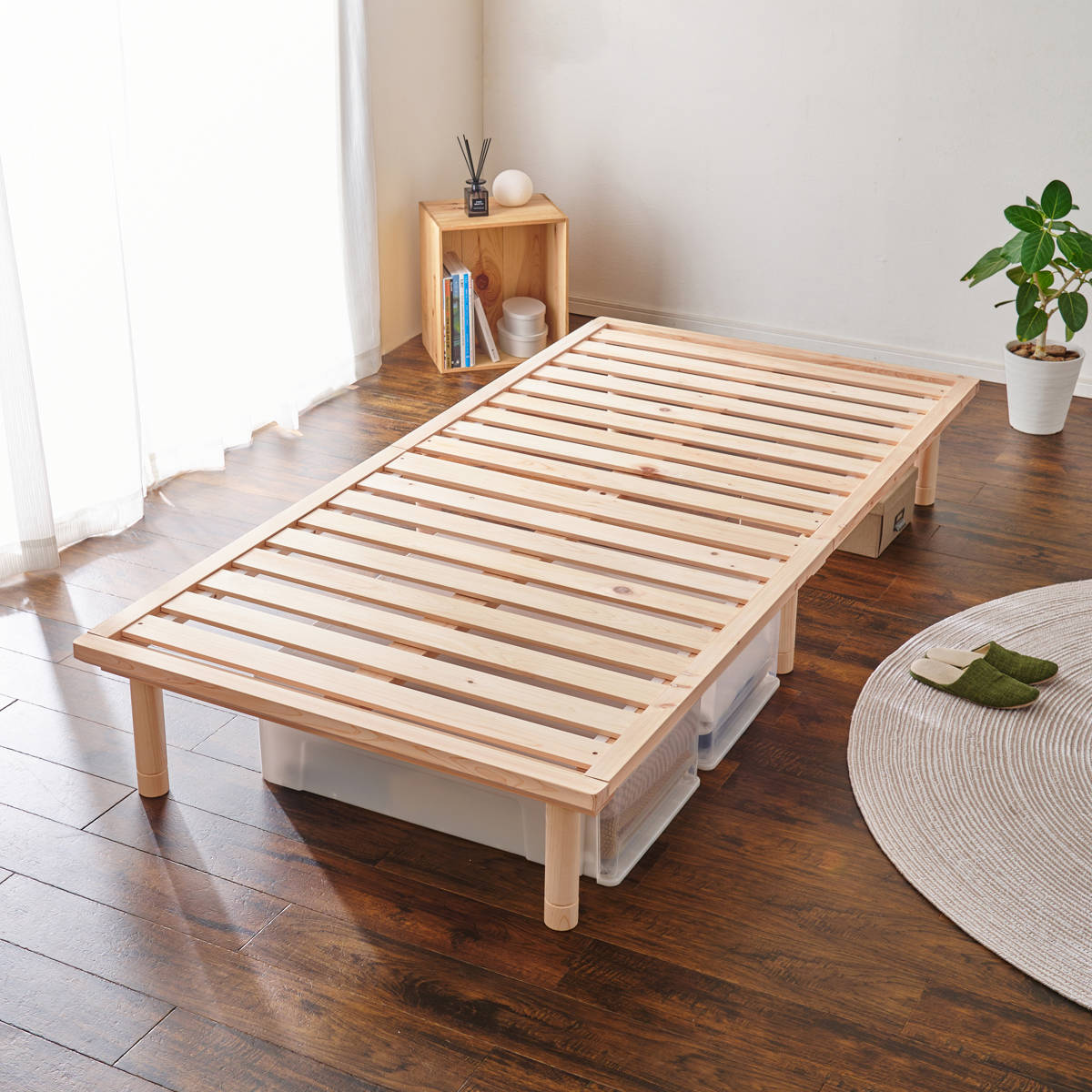 HAGiHARA（萩原） ステージベッド シングル ロングタイプ 天然檜
