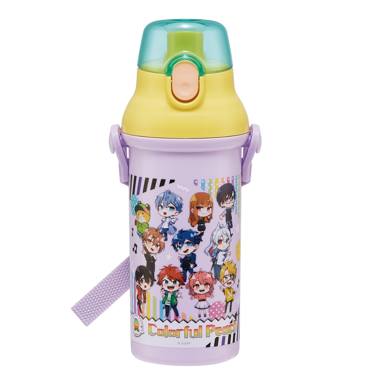 スケーター 水筒 480ml 抗菌直飲プラボトル カラフルピーチ25