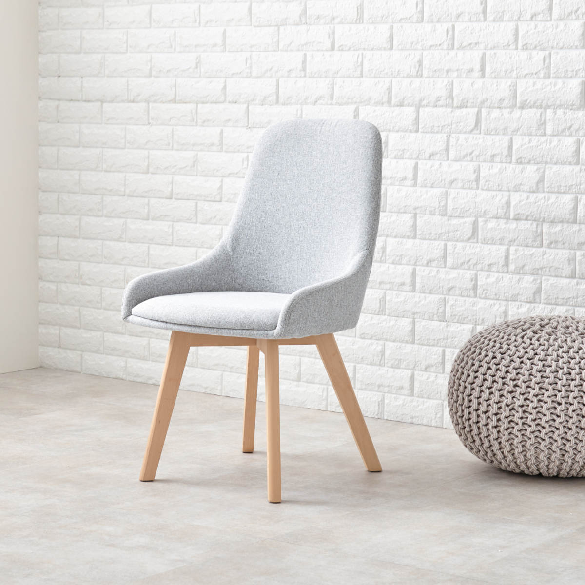 HAGiHARA（萩原） ダイニングチェア 同色2脚セット 座面高44cm 無地