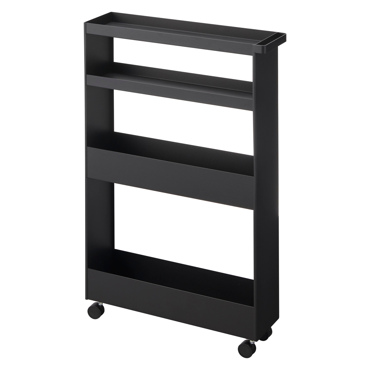 tower山崎実業 ハンドル付スリムワゴン ブラック　黒 Amazon.co.jp: 山崎実業(Yamazaki) ハンドル付き スリムワゴン