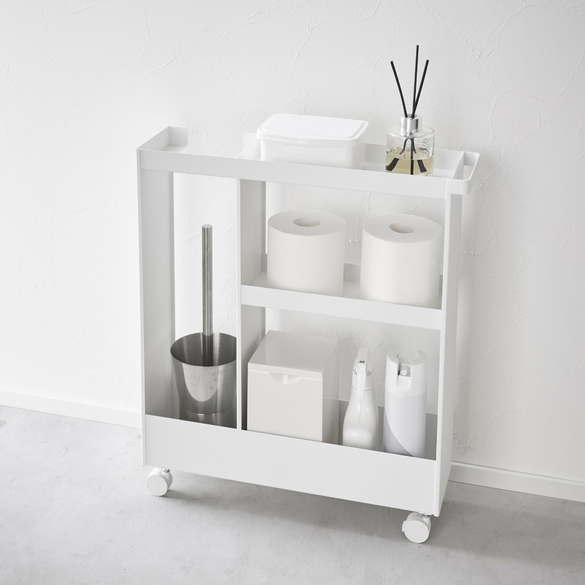 tower 山崎実業 キャスター付きトイレスリムワゴン タワー 3段