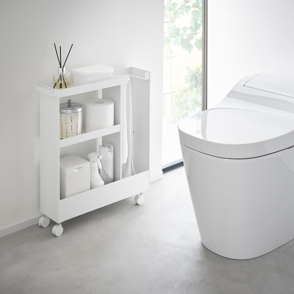 tower 山崎実業 キャスター付きトイレスリムワゴン タワー 3段