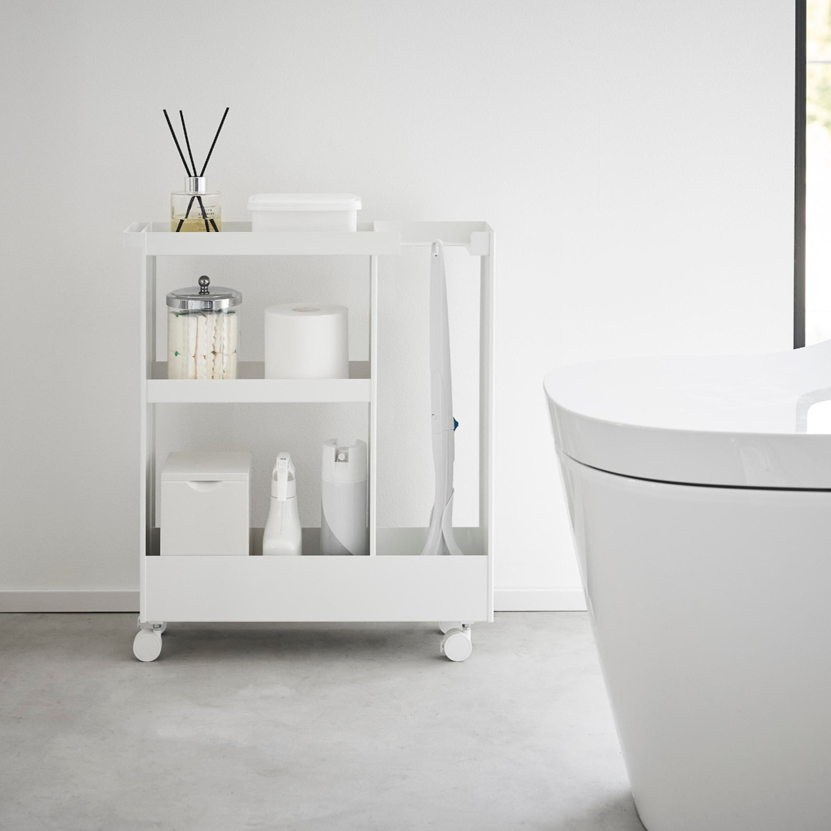 tower 特典付き 山崎実業 キャスター付きトイレスリムワゴン タワー 3